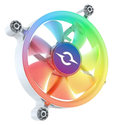 Imagine produs: Ventilator AQIRYS Cetus 6P-12SLI15W-RGB, 1200 RPM, Iluminare RGB (Alb)
